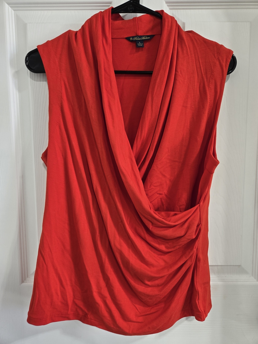 Brooks Brothers Red Draped V-Neck Tank - Picture 5 of 5